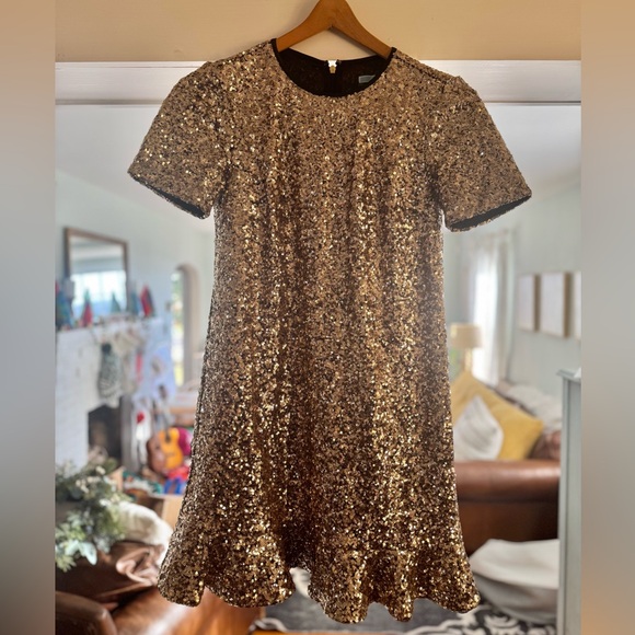 Draper James Collection Gold Sequin Dress - Size 2 - Picture 3 of 5